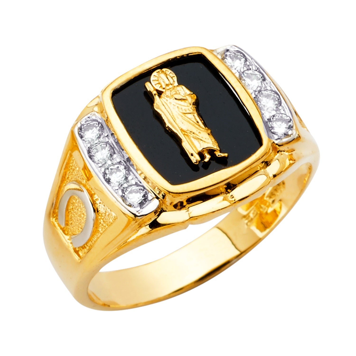 14KY ONYX SAN JUDE MENS RING