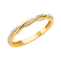 14KY M-PAVE BRAIED LADIES CZ RING