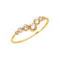 14KY CZ V-Shape Band