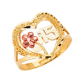 14K 3C 15 Years Ring