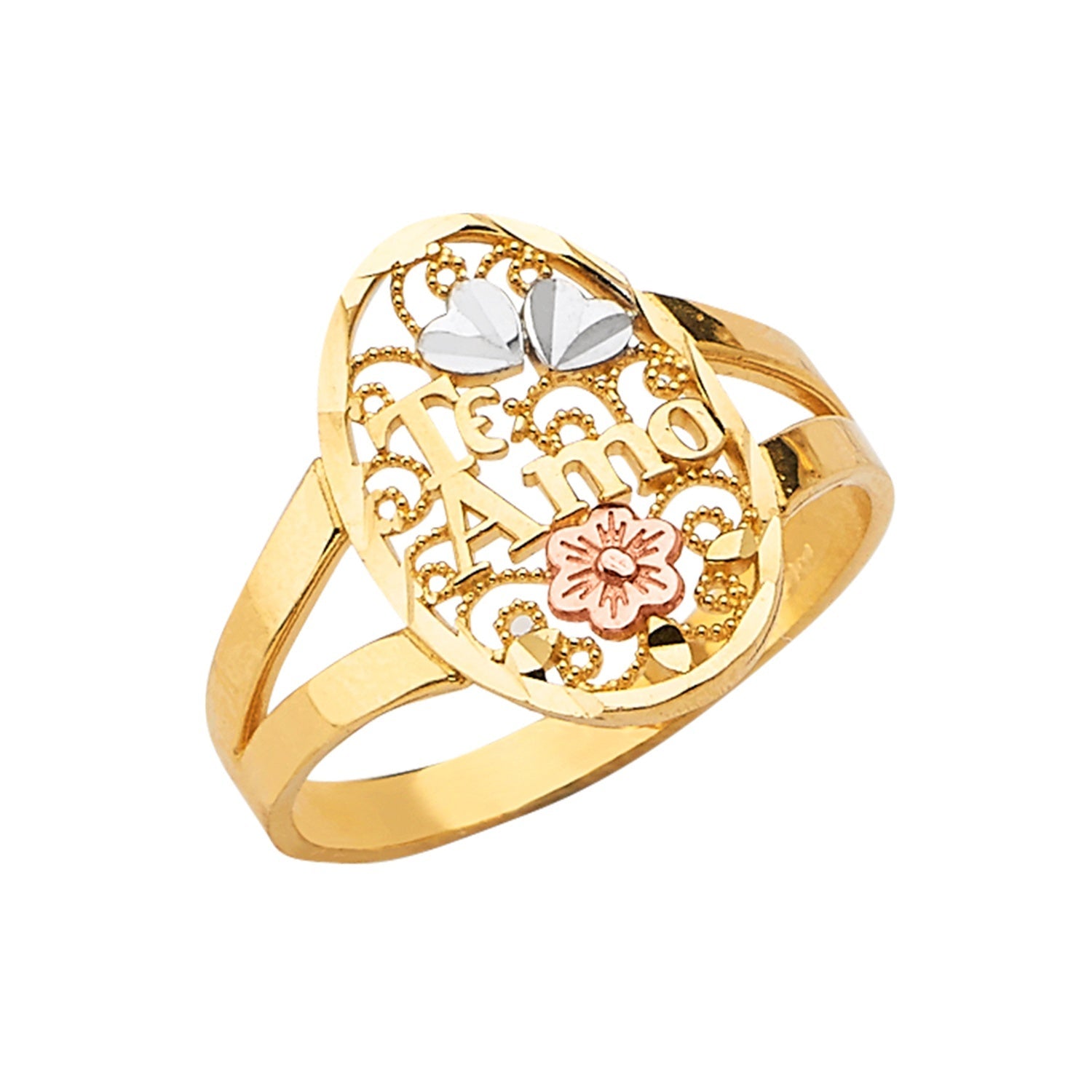 14K 3C Te-Amo Ring
