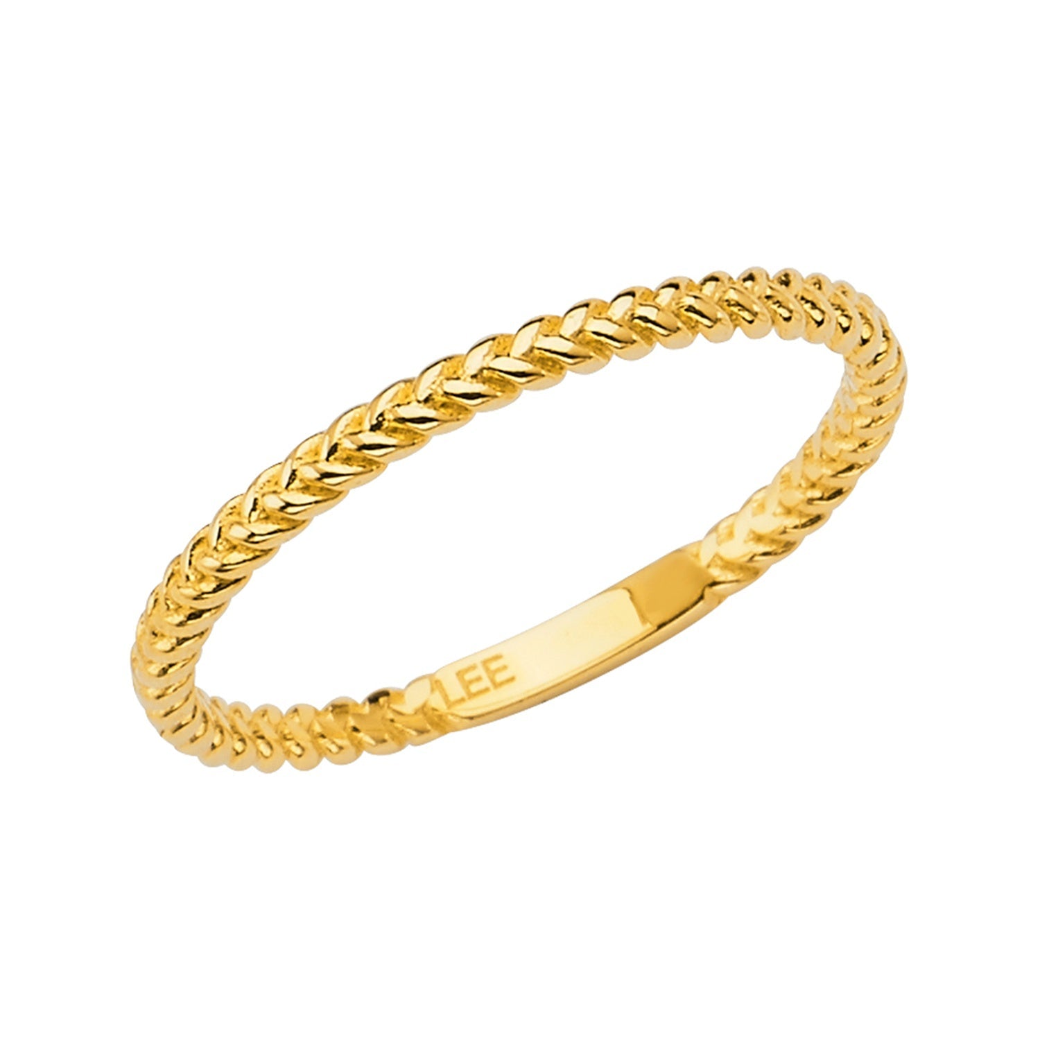 14KY Braided Shape Stackble Band