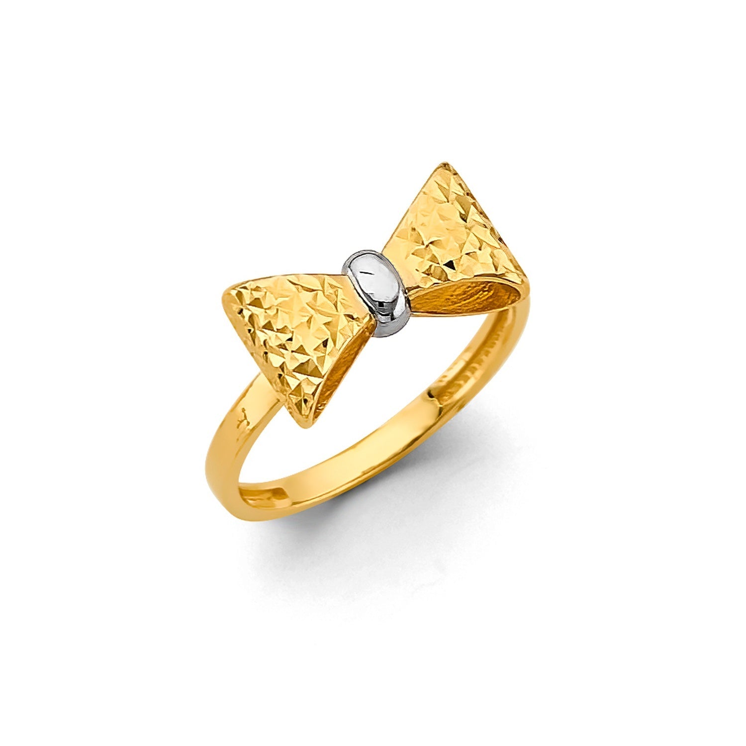 14K 2T Ribbon Ring