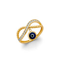 14KY Hanging Evil Eye Ring