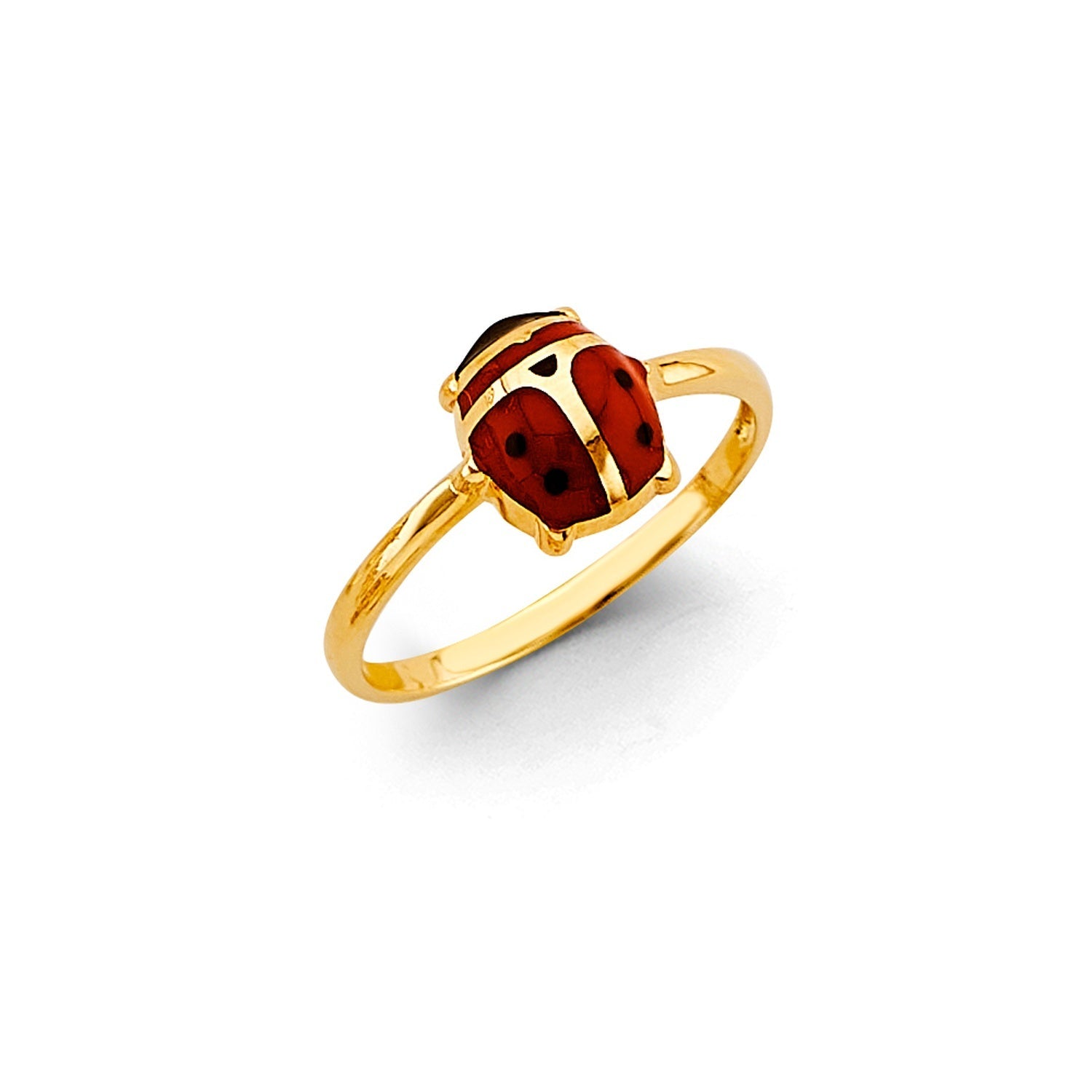 14KY Lady Bug Ring
