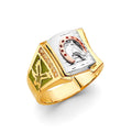 14K 3C Horseshoe Men's Ring