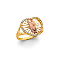 14K 2C St. Jude CZ Ring