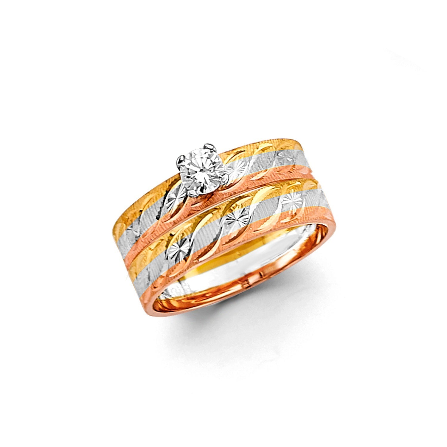 14K 3C Ladies Wed Band