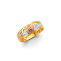 14K 3C 6mm Lit Tapered Guadalupe Bnd