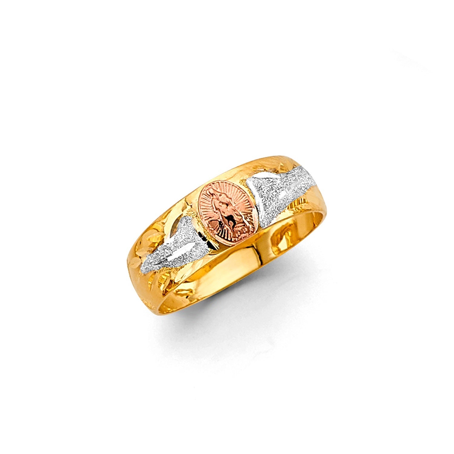 14K 3C 6mm Lit Tapered Guadalupe Bnd
