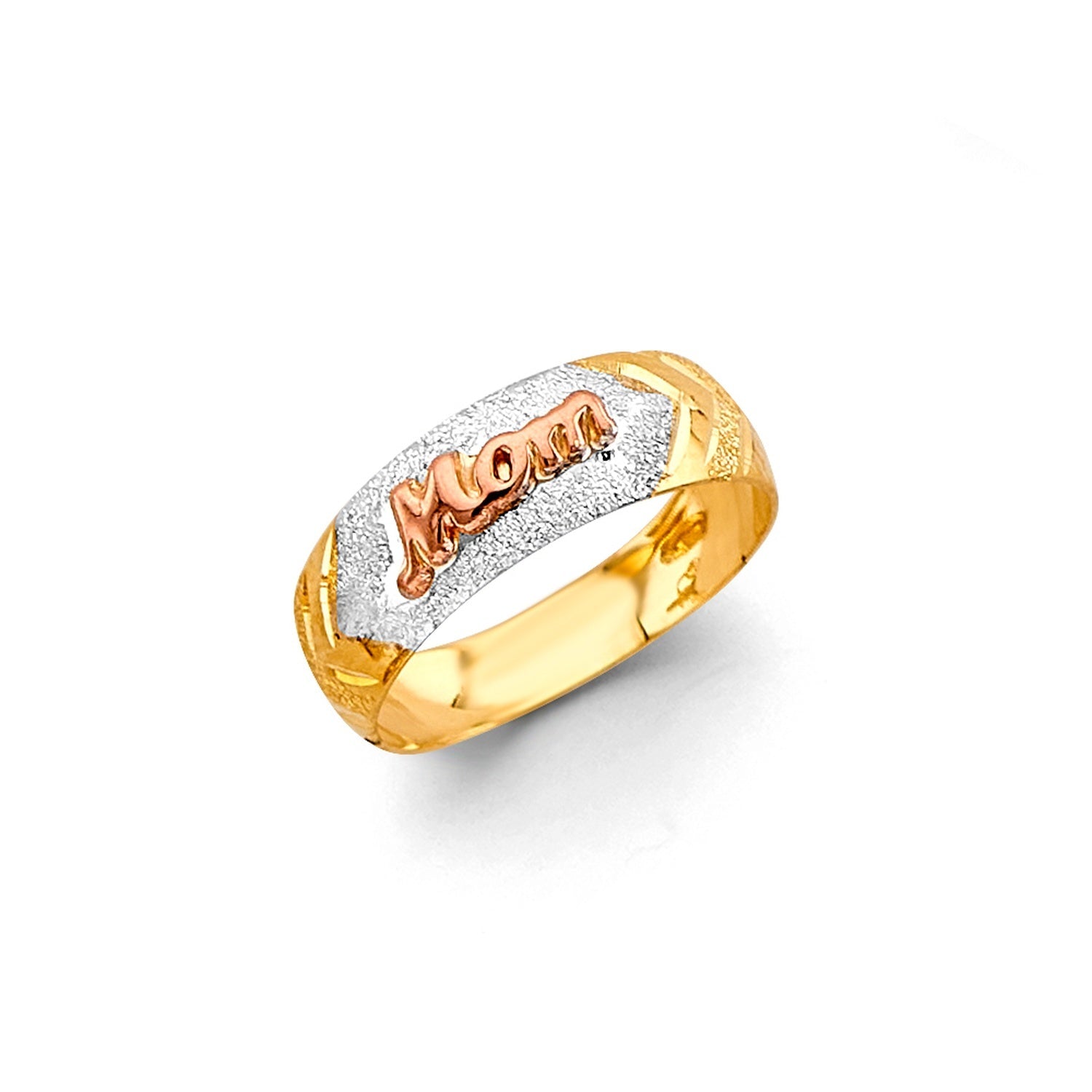 14K 3C 6mm Lit Tapered Mom Bnd