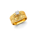 14KY Ladies CZ Eng Ring
