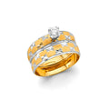 14K 2T Ladies CZ Eng Ring