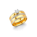 14K 2T Ladies Wed Band