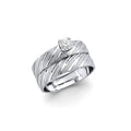 14KW Ladies CZ Eng Ring