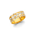 14K 2T 6MM DC Tapered Wed Band Sz 7
