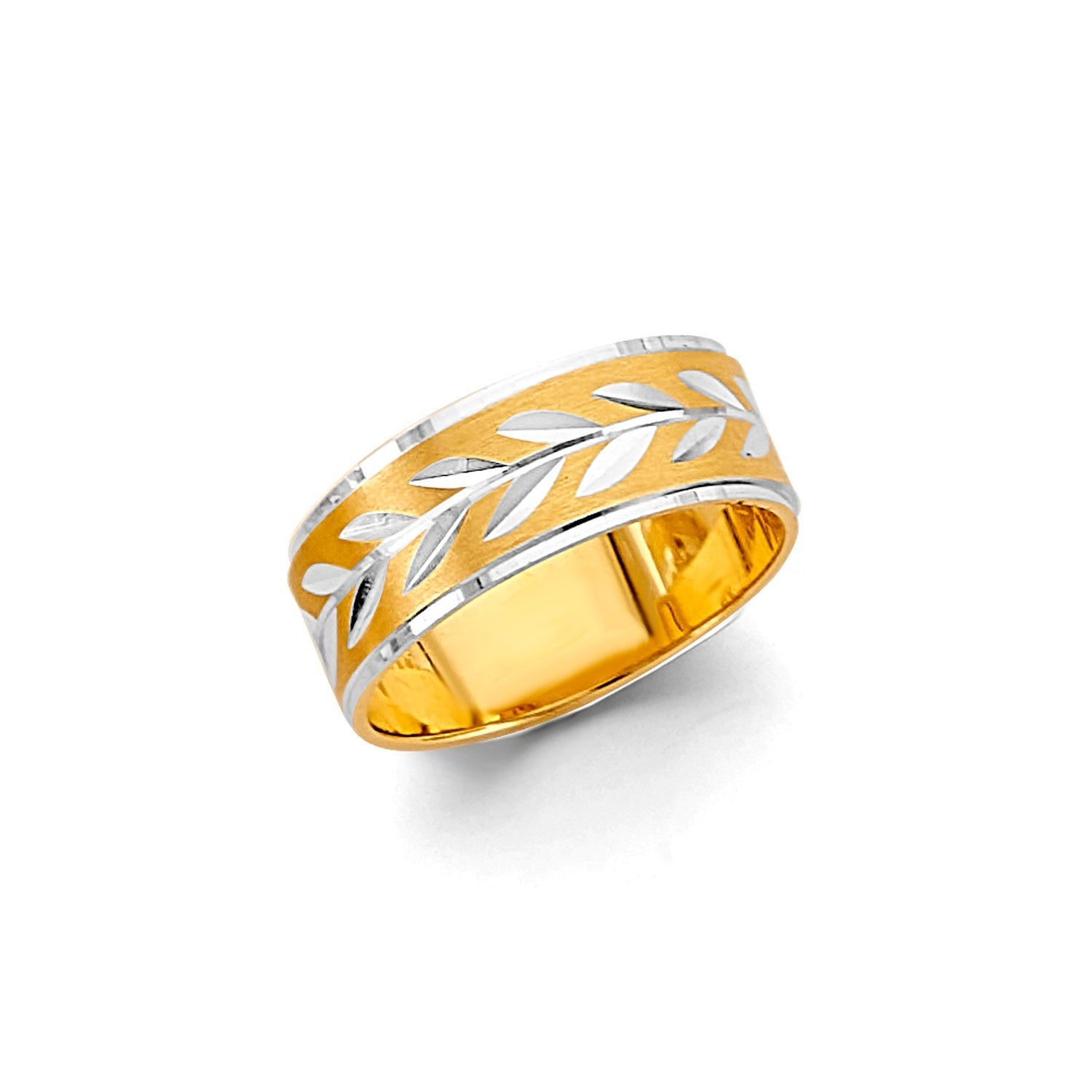 14K 2T 6MM DC Tapered Wed Band Sz 7
