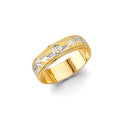 14K 2T 6MM D.C. Wedding Band Sz 10
