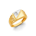 14K 2T CZ Ring