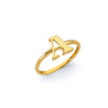 14KY Polish Initial Ring M