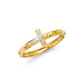 14K 2T ROSARY ETERNITY RING