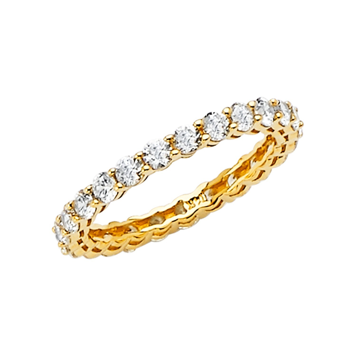 14KY CZ ETERNITY BAND - SIZE 9