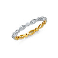 14K 2T CZ ETERNITY BAND - SIZE 9