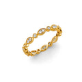 14KY CZ Eternity Band Size 9