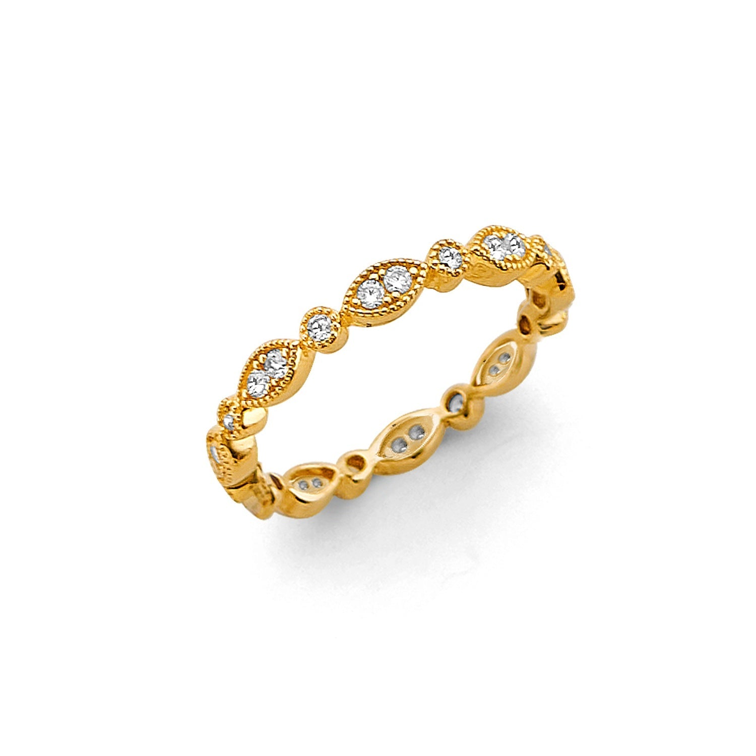 14KY CZ Eternity Band Size 9