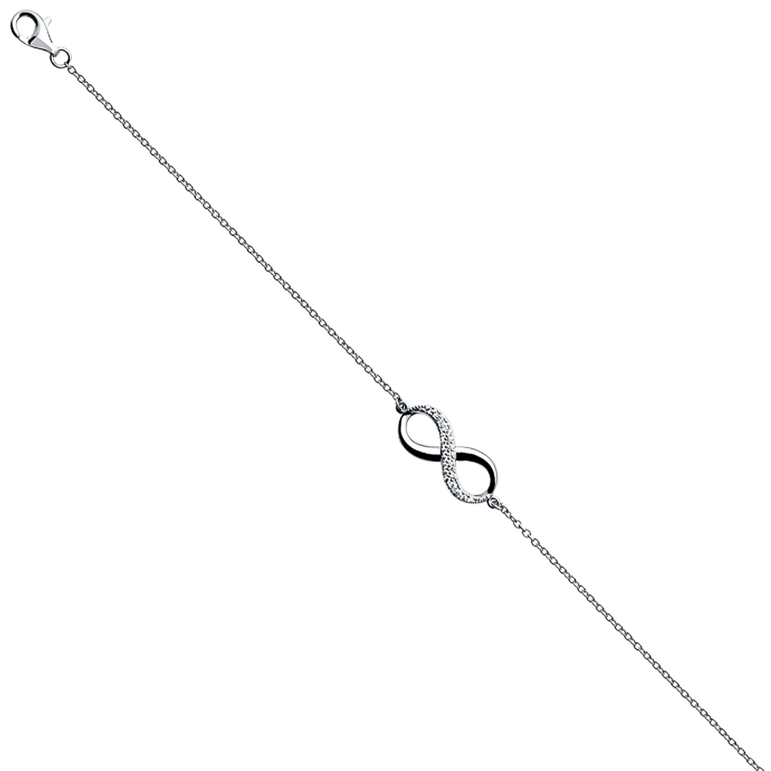 925 SS CZ INFINITI BRACELET