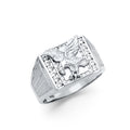 925 SILVER RING (SSRG24) - SIZE 8