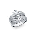 925 SS CZ WEDDING BAND SIZE 9