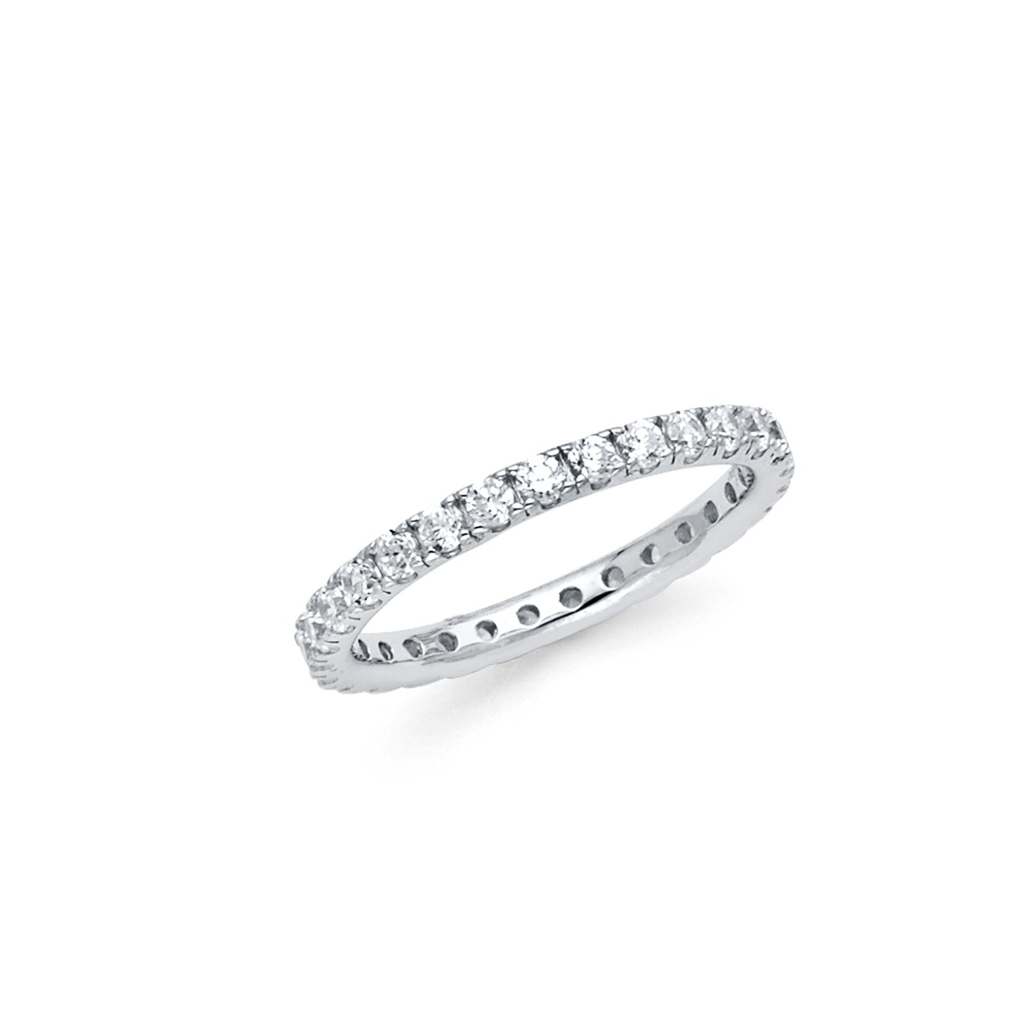 925 SILVER CZ ETERNITY BAND SIZE 9