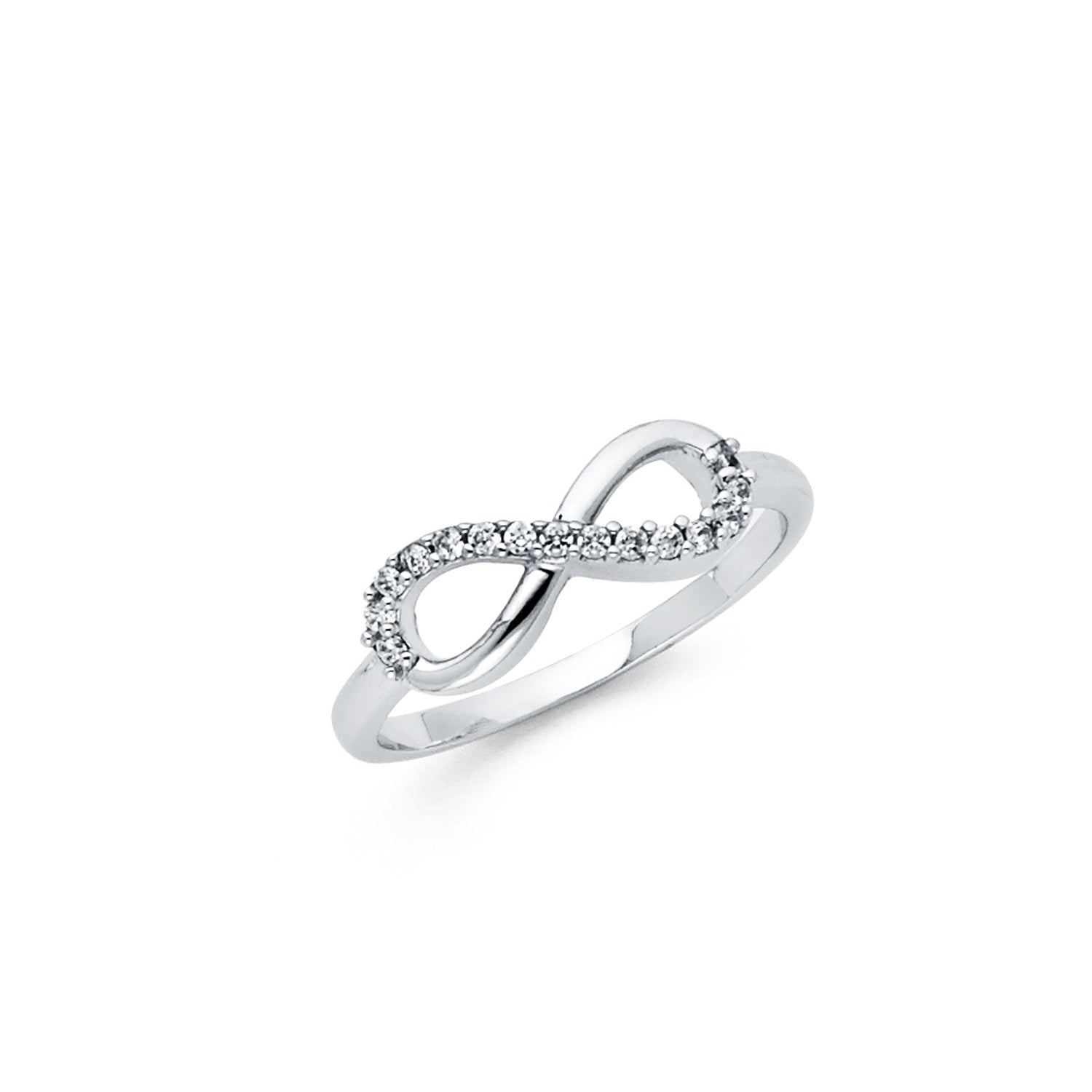 925 SILVER CZ INFINITY RING SIZE 9