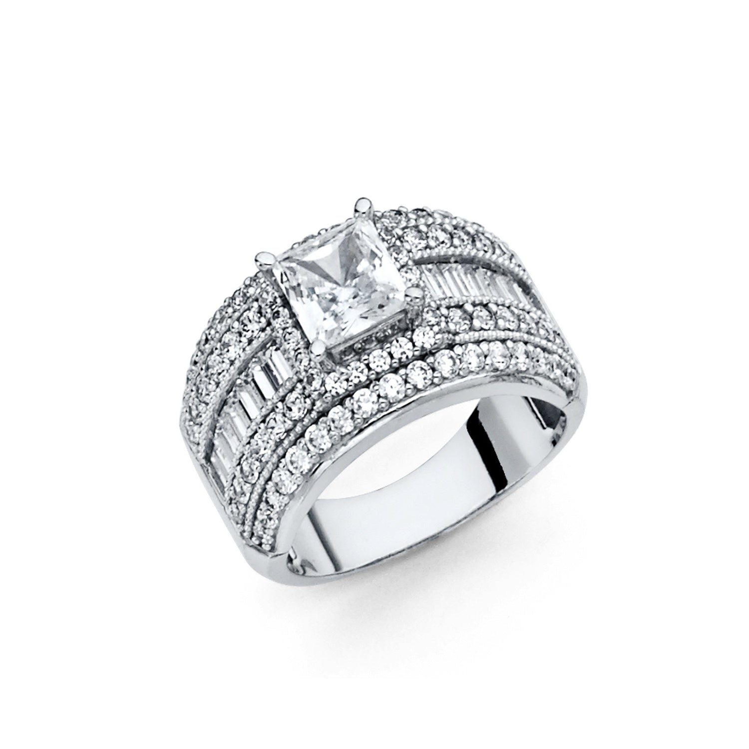925 SS CZ ENGAGEMENT RING SIZE 9