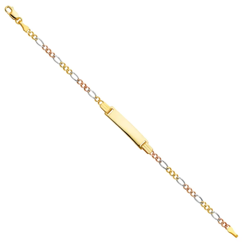 14K 060 FIG 3+1 3C BABY ID BRACELET