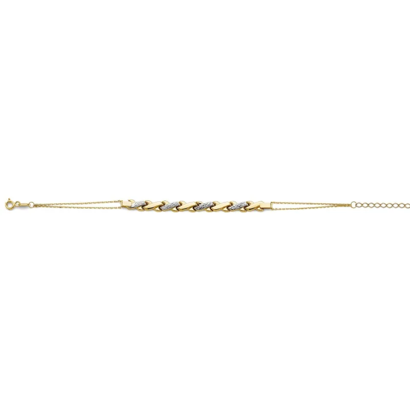 14K 2T Center Stampato Bracelet