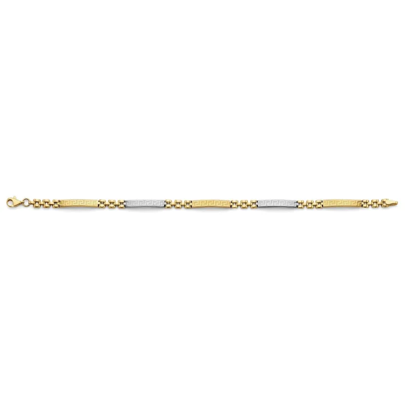 14K 2T Greek Design Bracelet