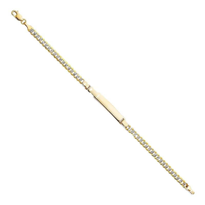 14K 100 CUBAN WP ID BRACELET