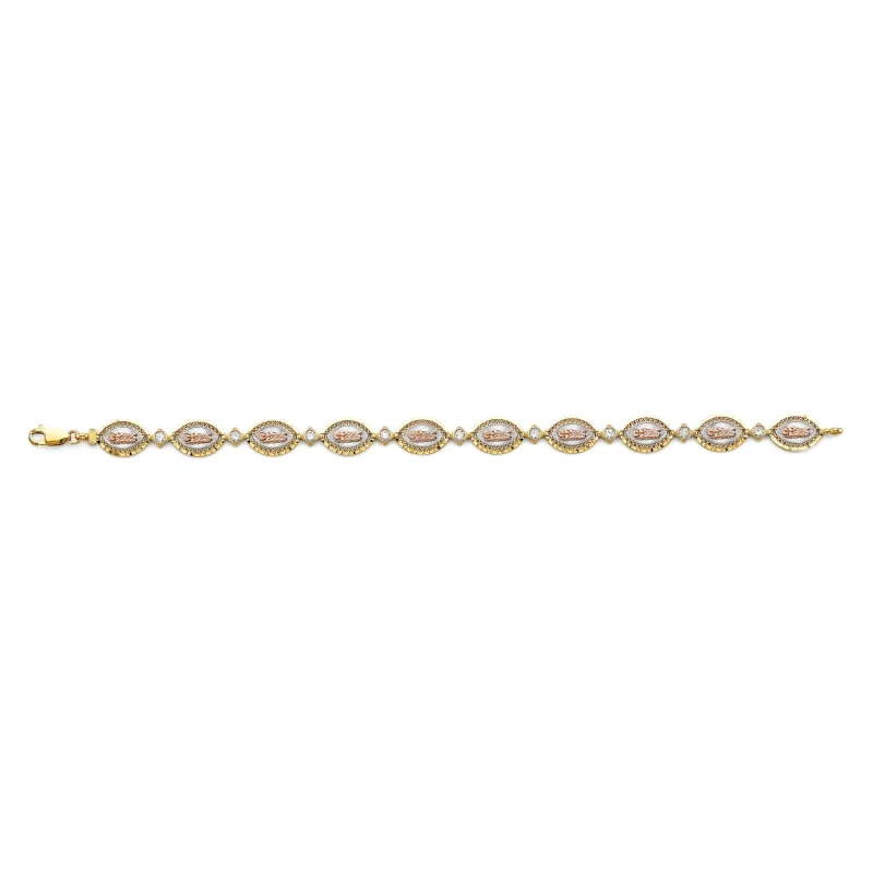 14K 3C CZ St. Jude Bracelet