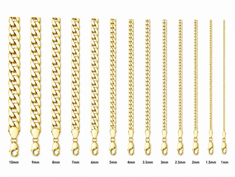 14KT Gold Anklet Solid Curb 4mm
