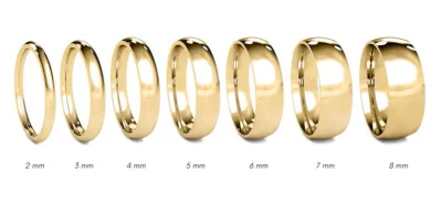 14KT Gold Ring Unisex Solid Plain Wedding Band 5mm
